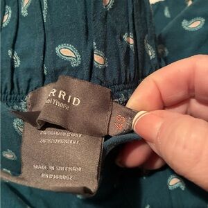 Torrid Teal Paisley Wide Leg Pants